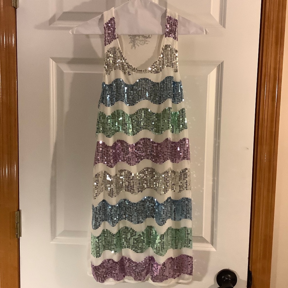 Sparkly White Sequined Dress by Poof!